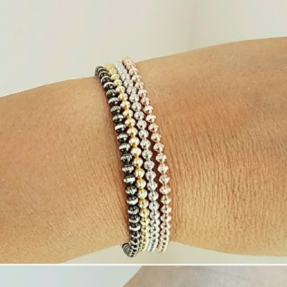 2 pc GOLD PLATED OVER STERLING SILVER BRACELET
